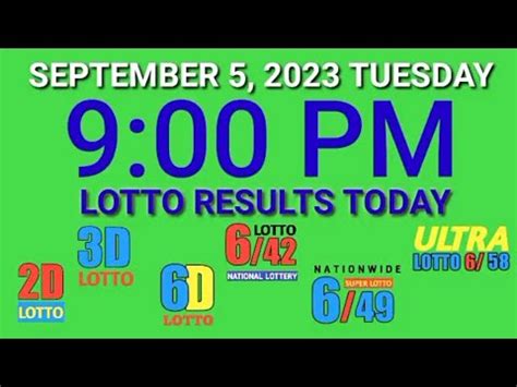 6d result today 9pm 2023